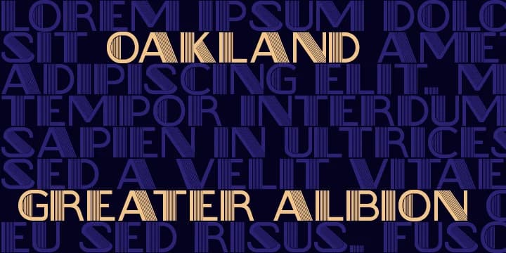 OAKLAND by Greater Albion Typefounders — Decorative Font — preview 1