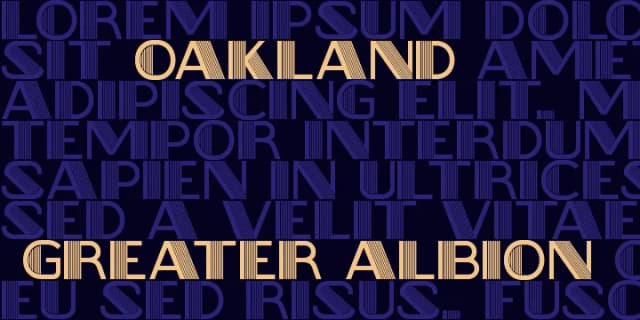 OAKLAND by Greater Albion Typefounders — Decorative Font
