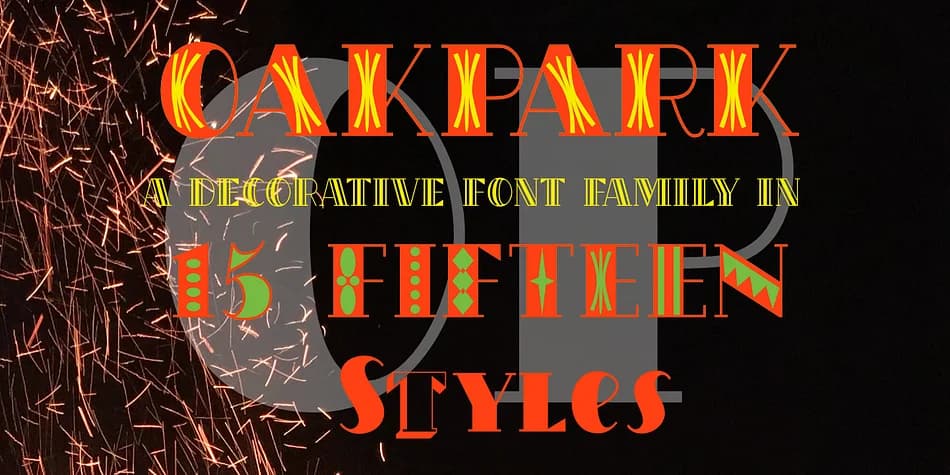 OakPark by Ingrimayne Type — Decorative Font — preview 1