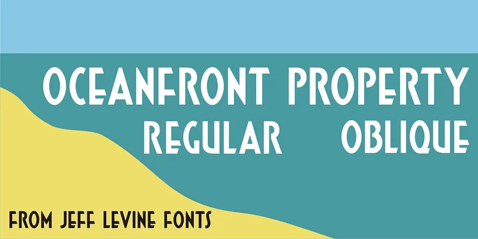 OCEANFRONT PROPERTY JNL by Jeff Levine Fonts — Decorative Font