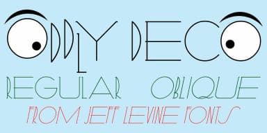 ODDLY DECO JNL by Jeff Levine Fonts — Decorative Font — thumbnail 1