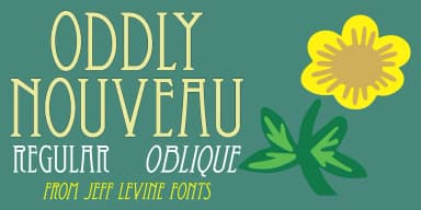 ODDLY NOUVEAU JNL by Jeff Levine Fonts — Decorative Font — thumbnail 1