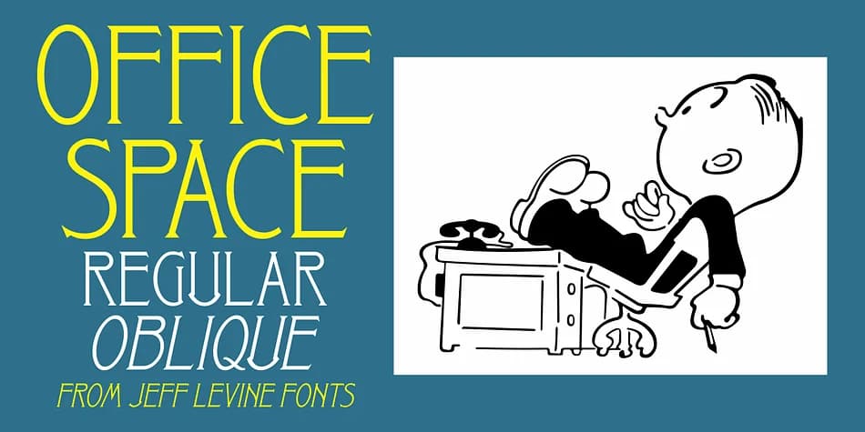 OFFICE SPACE JNL by Jeff Levine Fonts — Decorative Font