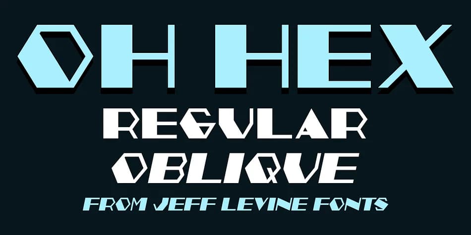 OH HEX JNL by Jeff Levine Fonts — Decorative Font
