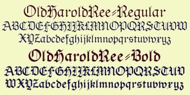 OldHaroldRee by Ingrimayne Type — Blackletter Font — thumbnail 4