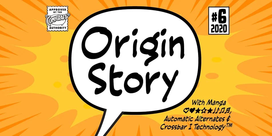 Origin Story by Comicraft — Decorative Font