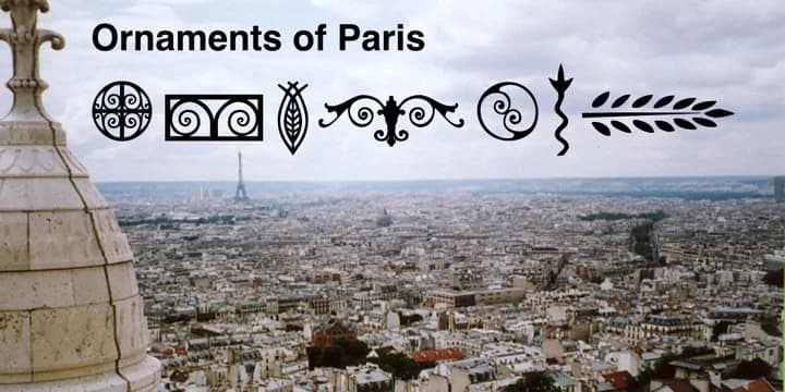 Ornaments of Paris by Outside the Line — Dingbats Font