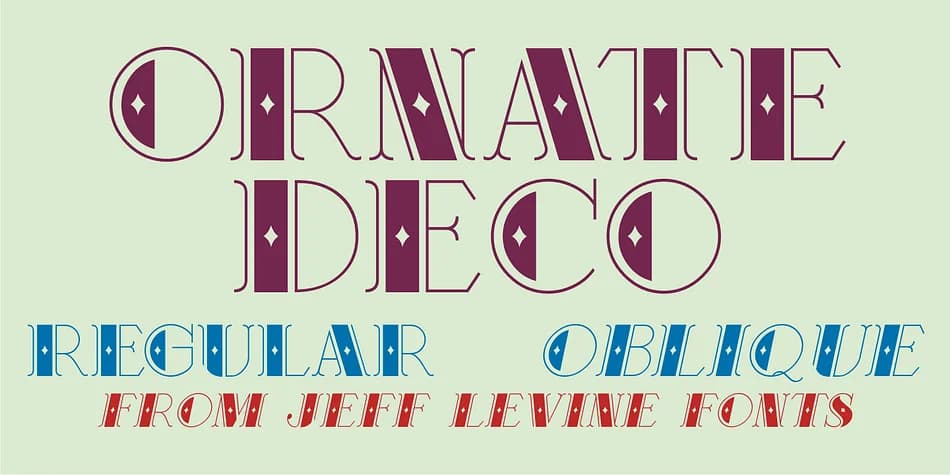 ORNATE DECO JNL by Jeff Levine Fonts — Decorative Font