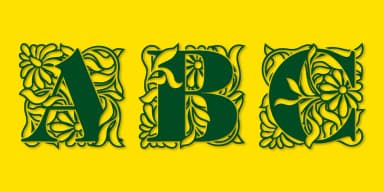 Ornate Initials by Gerald Gallo Fonts — Blackletter Font — thumbnail 1