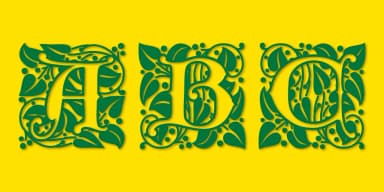 Ornate Initials by Gerald Gallo Fonts — Blackletter Font — thumbnail 2