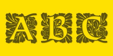 Ornate Initials by Gerald Gallo Fonts — Blackletter Font — thumbnail 3