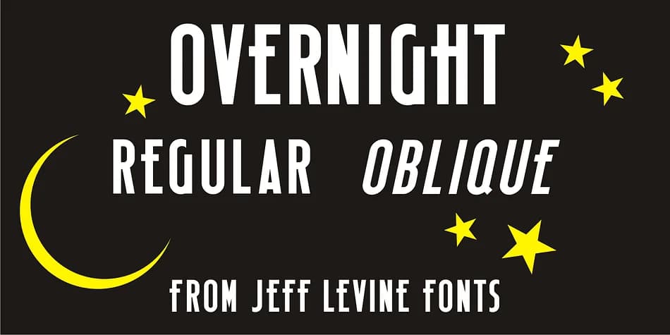 OVERNIGHT JNL by Jeff Levine Fonts — Decorative Font