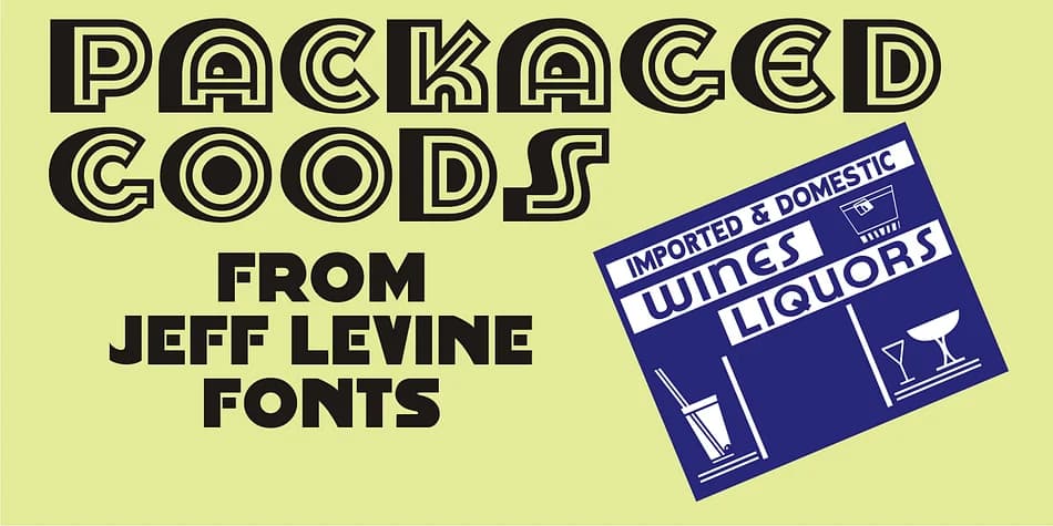 PACKAGED GOODS JNL by Jeff Levine Fonts — Decorative Font