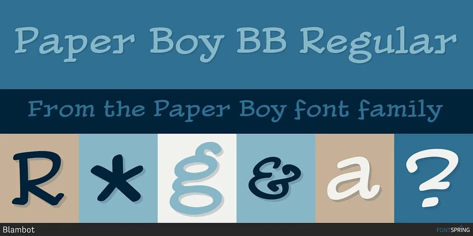 Paper Boy by Blambot — Decorative Font