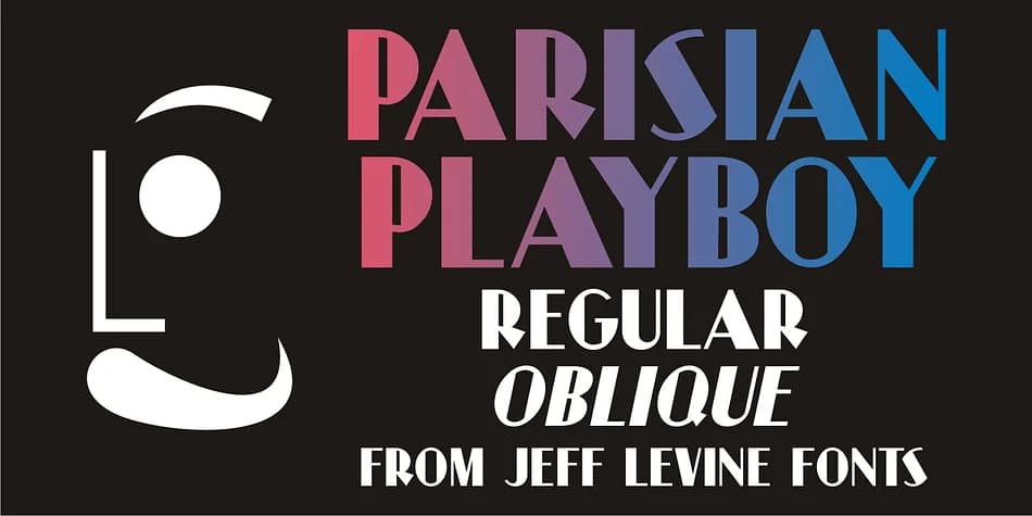 PARISIAN PLAYBOY JNL by Jeff Levine Fonts — Decorative Font