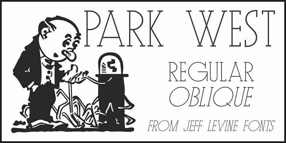PARK WEST JNL by Jeff Levine Fonts — Decorative Font