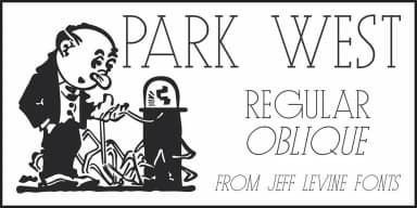 PARK WEST JNL by Jeff Levine Fonts — Decorative Font — thumbnail 1