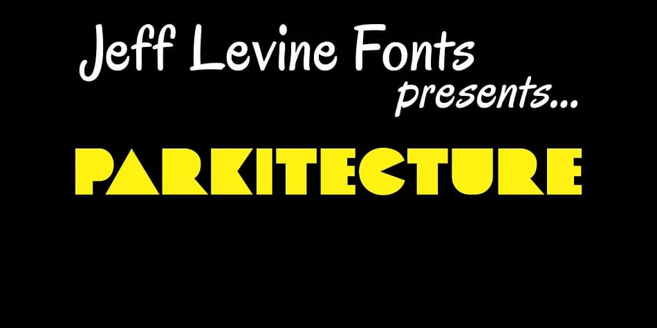 PARKITECTURE JNL by Jeff Levine Fonts — Decorative Font