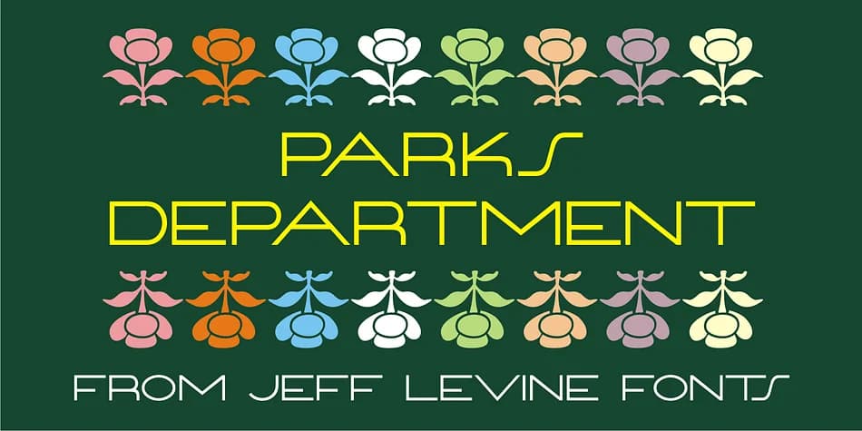 PARKS DEPARTMENT JNL by Jeff Levine Fonts — Decorative Font