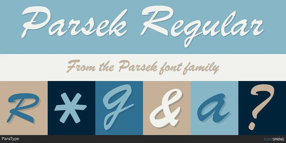 Parsek by ParaType — Script Handwritten Font