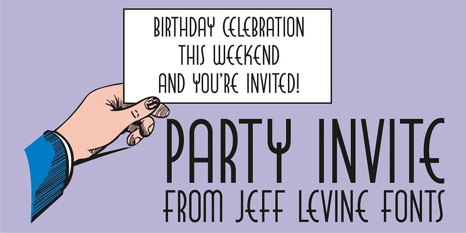 PARTY INVITE JNL by Jeff Levine Fonts — Decorative Font