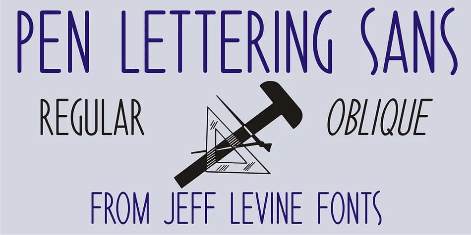PEN LETTERING SANS JNL by Jeff Levine Fonts — Decorative Font