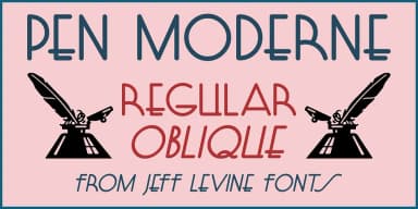 PEN  MODERNE JNL by Jeff Levine Fonts — Decorative Font — thumbnail 1