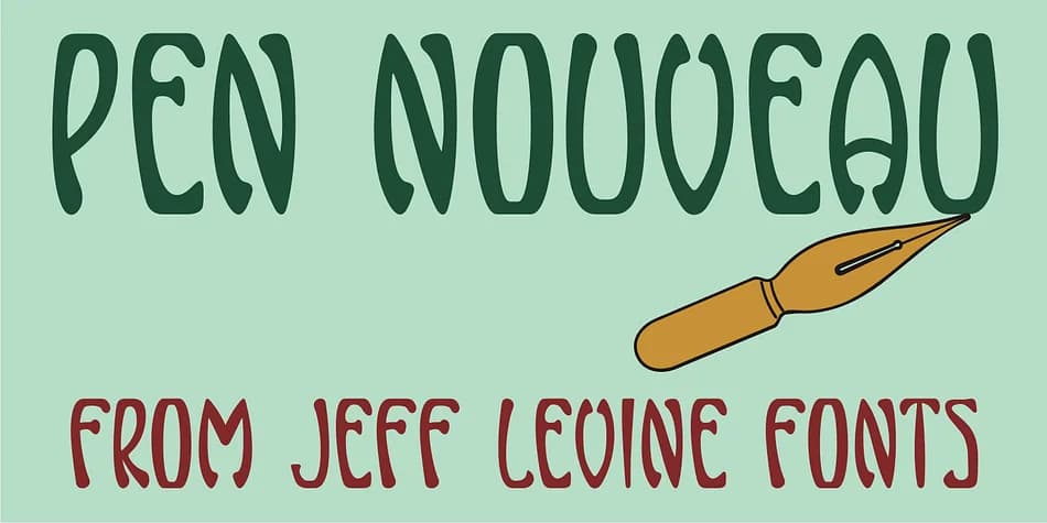 PEN NOUVEAU JNL by Jeff Levine Fonts — Decorative Font
