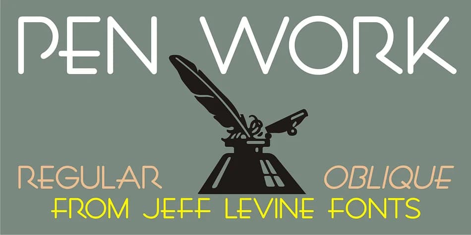PEN WORK JNL by Jeff Levine Fonts — Decorative Font