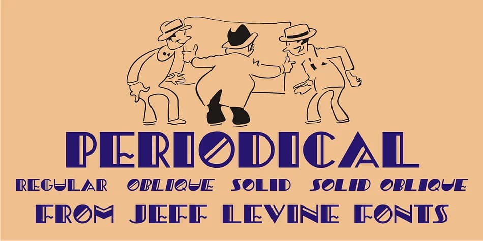 PERIODICAL JNL by Jeff Levine Fonts — Decorative Font