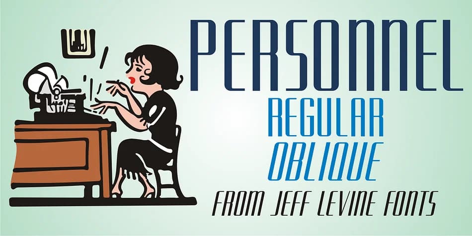 PERSONNEL JNL by Jeff Levine Fonts — Decorative Font