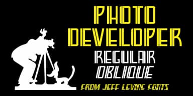 PHOTO DEVELOPER JNL by Jeff Levine Fonts — Decorative Font — thumbnail 1