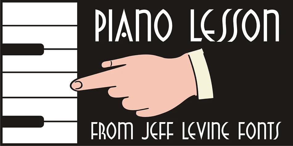 PIANO LESSON JNL by Jeff Levine Fonts — Decorative Font