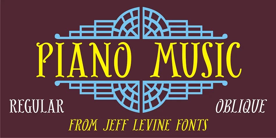 PIANO MUSIC JNL by Jeff Levine Fonts — Decorative Font