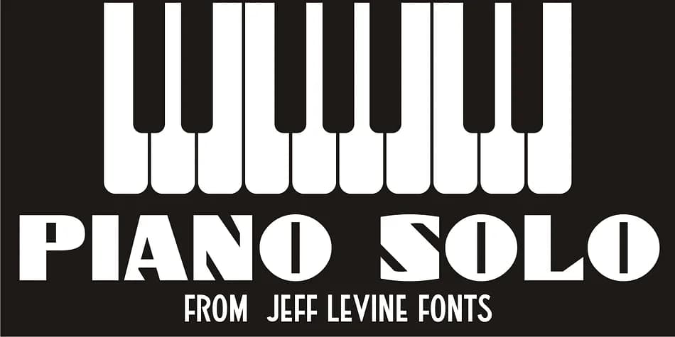 PIANO SOLO JNL by Jeff Levine Fonts — Decorative Font