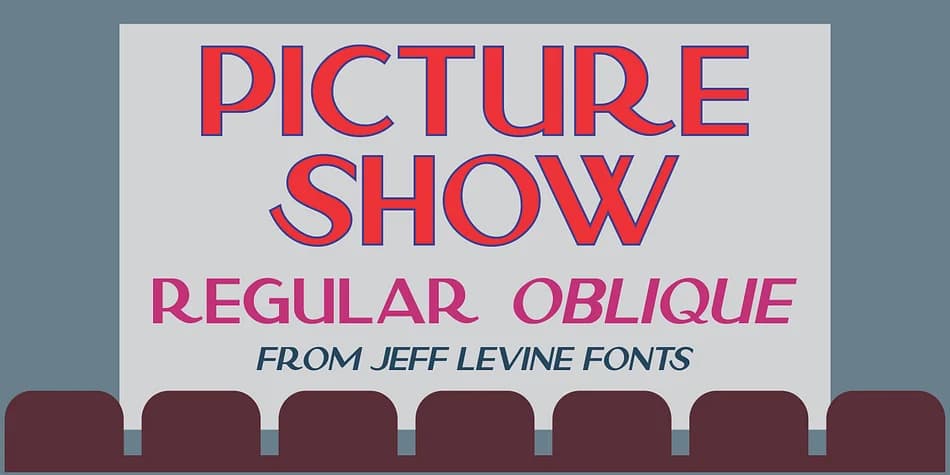 PICTURE SHOW JNL by Jeff Levine Fonts — Decorative Font