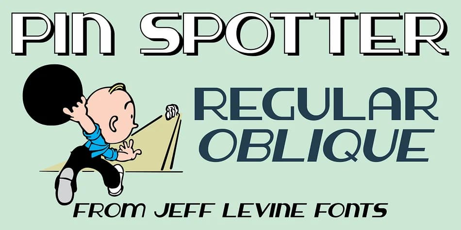 PIN SPOTTER JNL by Jeff Levine Fonts — Decorative Font