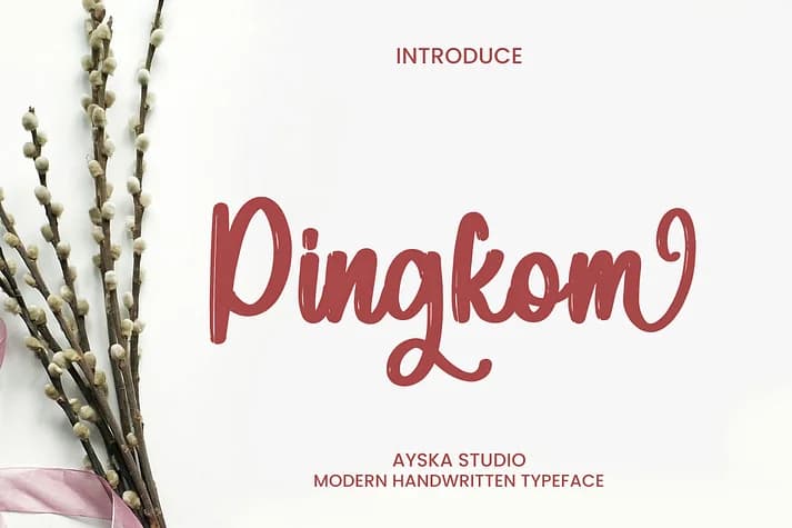 Pingkom by Ayska — Script Handwritten Font