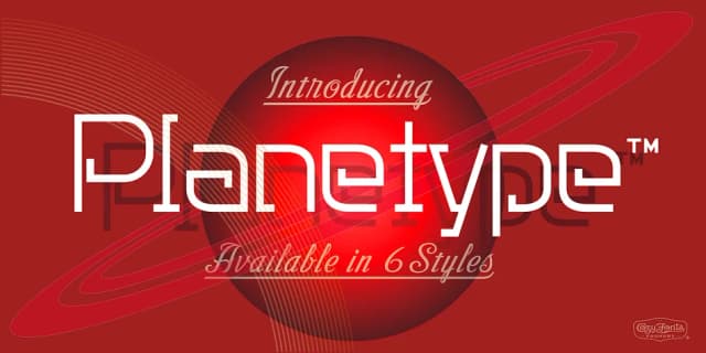 Planetype by CozyFonts Foundry — Display Font