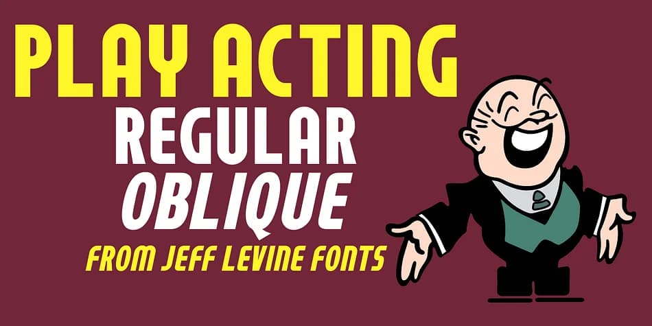 PLAY ACTING JNL by Jeff Levine Fonts — Decorative Font