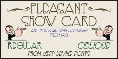 PLEASANT SHOW CARD JNL by Jeff Levine Fonts — Decorative Font — thumbnail 1