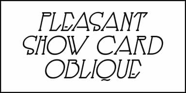 PLEASANT SHOW CARD JNL by Jeff Levine Fonts — Decorative Font — thumbnail 4