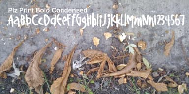 Plz Print Bold Condensed by Outside the Line — Decorative Font — thumbnail 1