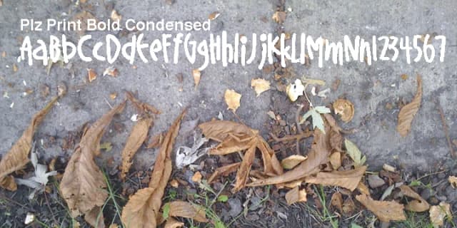 Plz Print Bold Condensed by Outside the Line — Decorative Font