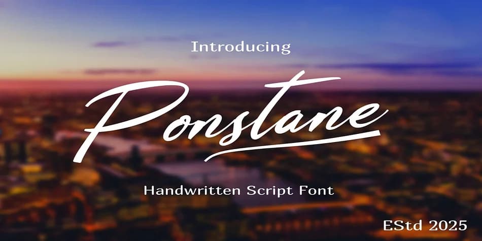 Ponstane by Aditastudios — Script Handwritten Font