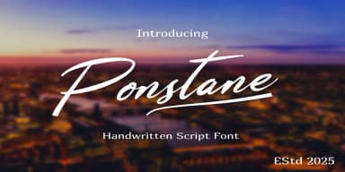 Ponstane by Aditastudios — Script Handwritten Font — thumbnail 1