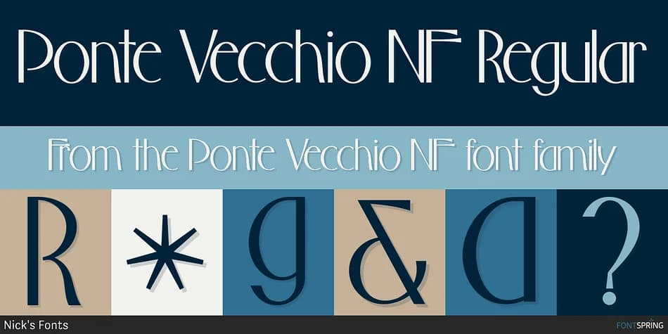 Ponte Vecchio NF by Nick's Fonts — Decorative Font