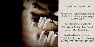 Populaire Typewriter by Ana's Fonts — Dingbats Font — thumbnail 2