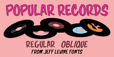POPULAR RECORDS JNL by Jeff Levine Fonts — Display Font — thumbnail 1