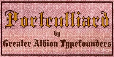 Portculliard by Greater Albion Typefounders — Blackletter Font — thumbnail 1